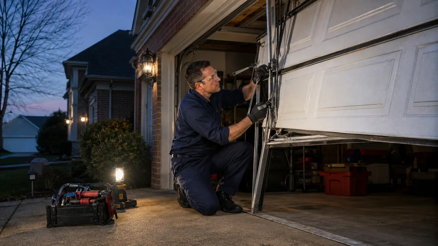 Garage door repair and installation service for a Plainfield Indiana property